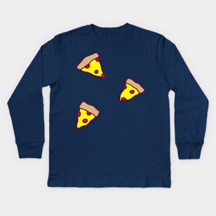 Three Little Pizza Slices Kids Long Sleeve T-Shirt